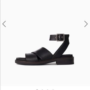 Rag & Bone Slayton Sandal Black Leather Size 38.5